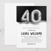Invitation à la fête du 40e anniversaire (Devant / Derrière)