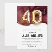 Invitation à la fête du 40e anniversaire (Devant / Derrière)