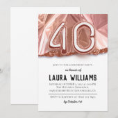 Invitation à la fête du 40e anniversaire (Devant / Derrière)
