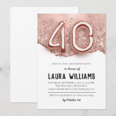 Invitation à la fête du 40e anniversaire (Devant / Derrière)