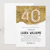 Invitation à la fête du 40e anniversaire (Devant / Derrière)
