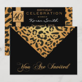 Invitation à la fête du 40e anniversaire dans le l (Devant / Derrière)
