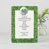 Invitation à la fête du 40e anniversaire de Golfer (Debout devant)