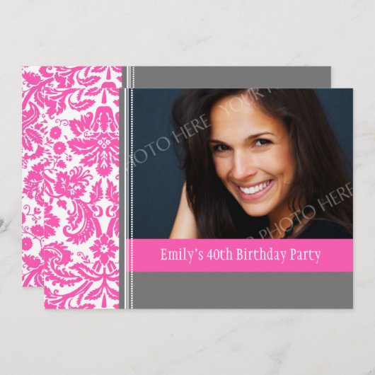 Invitation à la fête du 40e anniversaire d'une pho (Devant / Derrière)