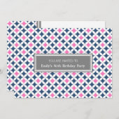 Invitation à la fête du 40e anniversaire en gris r (Devant / Derrière)