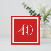 Invitation à la fête du 40e anniversaire - Rouge (Debout devant)