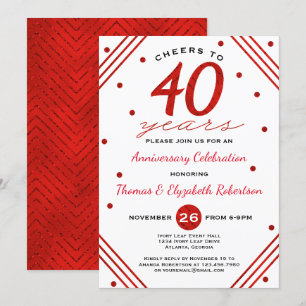 Invitation à la fête du 40e anniversaire, Rubis