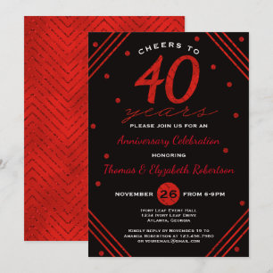 Invitation à la fête du 40e anniversaire, Rubis