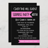 Invitation à la fête du 40e anniversaire Surprise (Devant / Derrière)