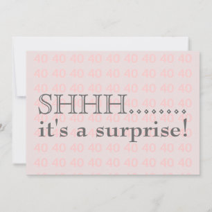 Invitation à la fête du 40e anniversaire Surprise