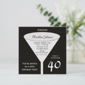 Invitation à la fête du 40e anniversaire Un toast  (Debout devant)