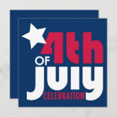 Invitation à la fête du 4 juillet (Devant / Derrière)