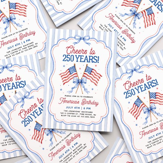 Invitation à la fête du 4 juillet
