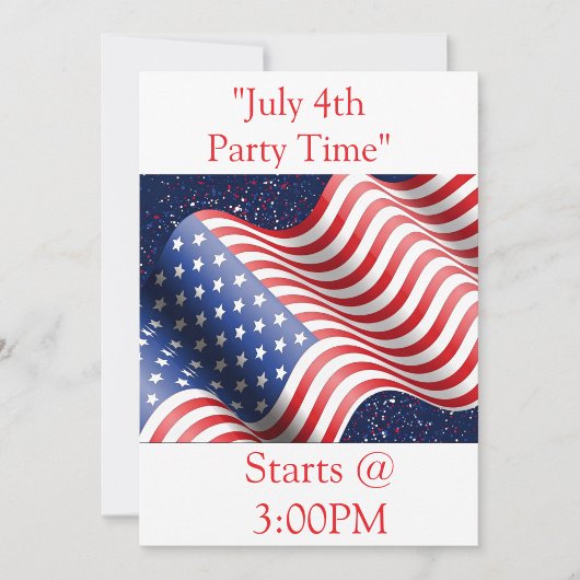 Invitation à la fête du 4 juillet