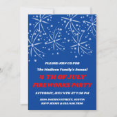 Invitation à la fête du 4 juillet avec étoiles et (Devant)