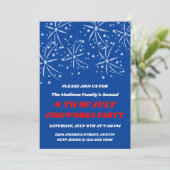 Invitation à la fête du 4 juillet avec étoiles et (Debout devant)