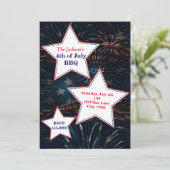 Invitation à la fête du 4 juillet FEUX D'ARTIFICE (Debout devant)