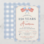 Invitation À la fête du 4 juillet pour les 250 ans de l'Améri (Devant / Derrière)
