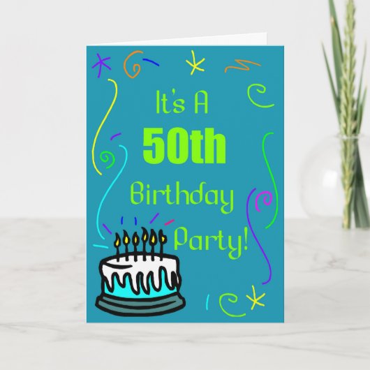 Invitation à la fête du 50e anniversaire (Devant)