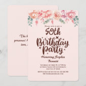 Invitation à la fête du 50e anniversaire (Devant / Derrière)