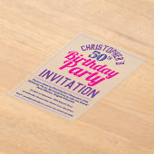 Invitation à la fête du 50e anniversaire (Poser)