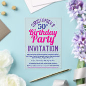 Invitation à la fête du 50e anniversaire (Insitu (Mariage))