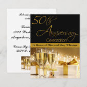 Invitation à la fête du 50e anniversaire (Devant / Derrière)