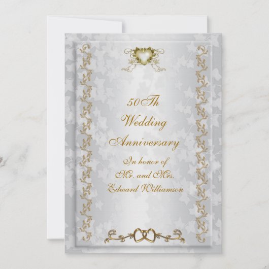 Invitation à la fête du 50e anniversaire anges vic (Devant)