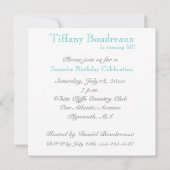 Invitation à la fête du 50e anniversaire - Aqua (Dos)