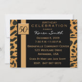Invitation à la fête du 50e anniversaire au léopar (Dos)