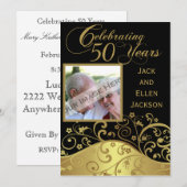 Invitation à la fête du 50e anniversaire avec phot (Devant / Derrière)