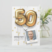 Invitation à la fête du 50e anniversaire Ballons d (Debout devant)