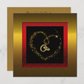 Invitation à la fête du 50e anniversaire de mariag (Devant / Derrière)