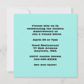 Invitation à la fête du 50e anniversaire de mariag (Dos)