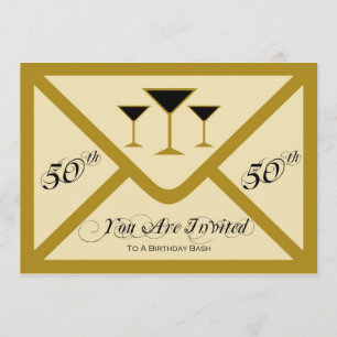 Invitation à la fête du 50e anniversaire Fancy and