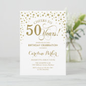 Invitation à la fête du 50e anniversaire - Gold Wh (Debout devant)