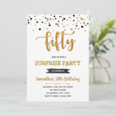 Invitation à la fête du 50e anniversaire noir et o (Debout devant)