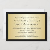 Invitation à la fête du 50e anniversaire - Or et n (Dos)
