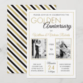 Invitation à la fête du 50e anniversaire, or faux (Devant / Derrière)