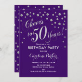 Invitation à la fête du 50e anniversaire - Silver  (Devant / Derrière)