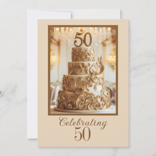 INVITATION À LA FÊTE DU 50ÈME ANNIVERSAIRE (Dos)