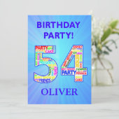 Invitation à la fête du 55e anniversaire Ajouter u (Debout devant)