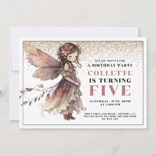 Invitation à la fête du 5e anniversaire de Fairy G (Devant)