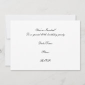 Invitation à la fête du 60e anniversaire (Dos)