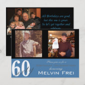 Invitation à la fête du 60e anniversaire (Devant / Derrière)