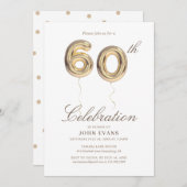 Invitation à la fête du 60e anniversaire (Devant / Derrière)