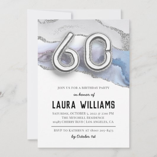 Invitation à la fête du 60e anniversaire (Devant)