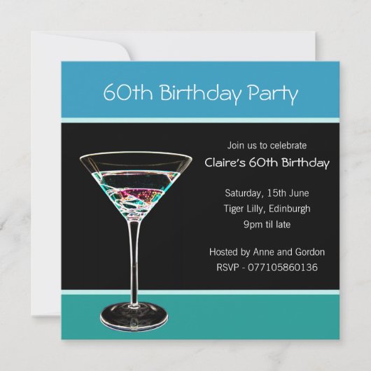 Invitation à la fête du 60e anniversaire (Devant)