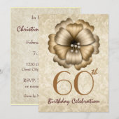 Invitation à la fête du 60e anniversaire Bow (Devant / Derrière)