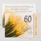 Invitation à la fête du 60e anniversaire - Calla L (Devant / Derrière)